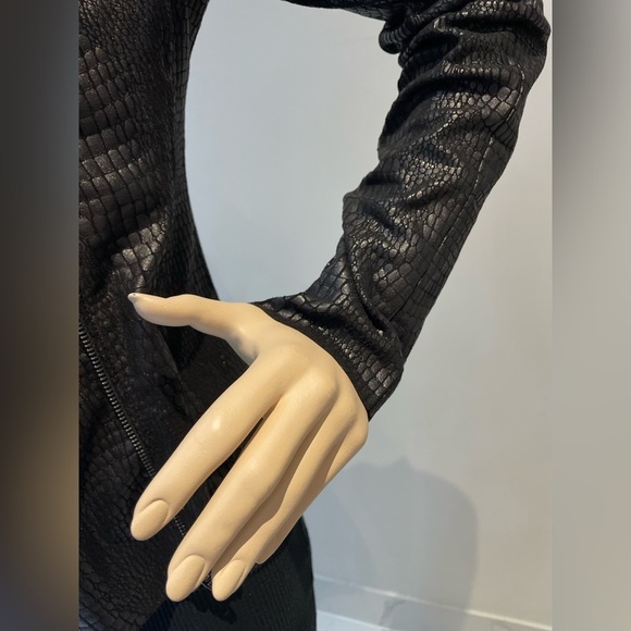 BLANK NYK | Mock Croc Faux Leather Jacket Size XSmall - Picture 8 of 11